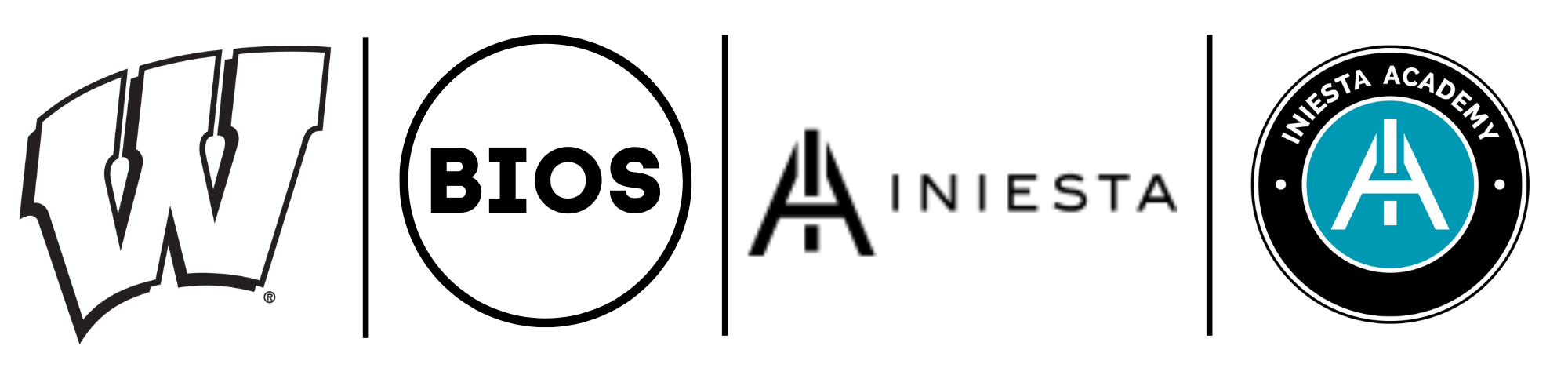Logos for UW BIOS and Iniesta Academy